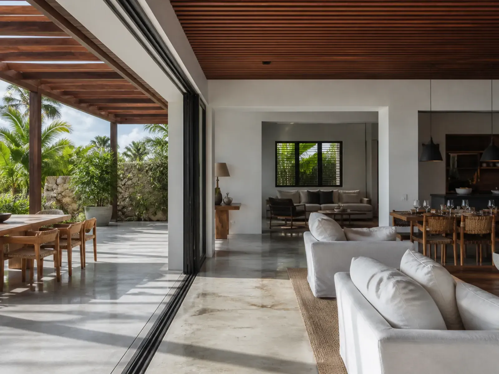 Sala de una residencia construida por Concas